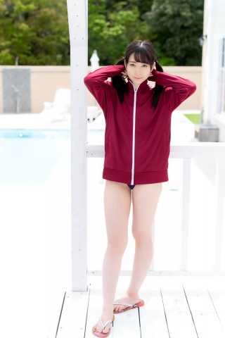 Nanako Osaki School Swimsuit Gravure Pool Jersey14
