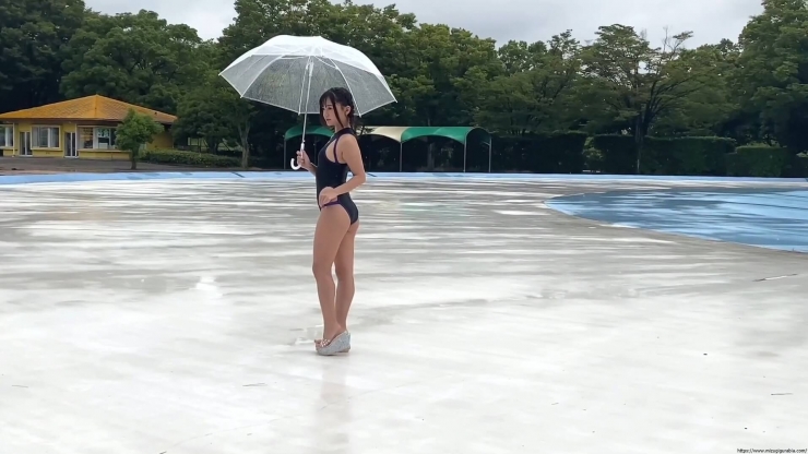Ayana Nishinaga Swimming Race PHARFAITE in Pool Photo Session Black42