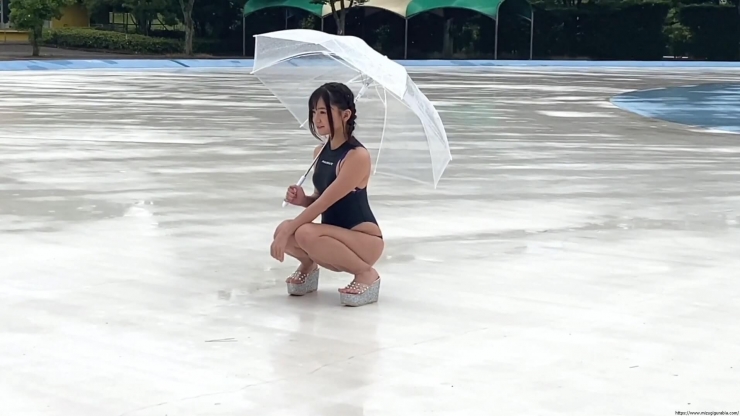 Ayana Nishinaga Swimming Race PHARFAITE in Pool Photo Session Black46
