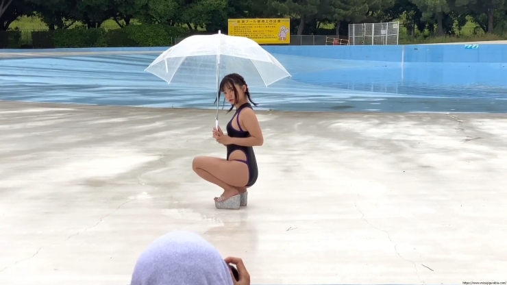 Ayana Nishinaga Swimming Race PHARFAITE in Pool Photo Session Black59