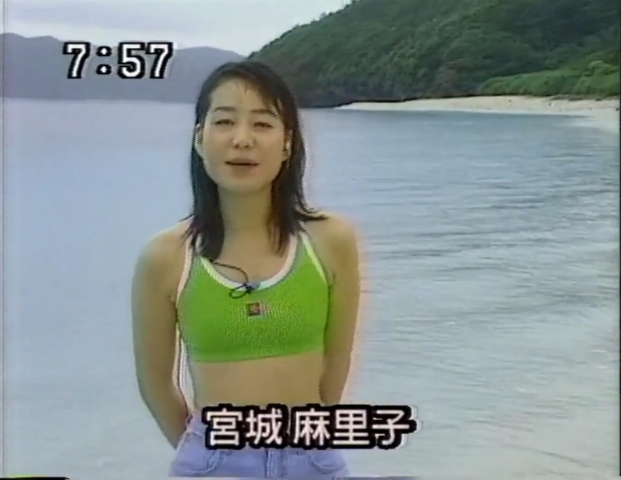 Mariko Miyagi AnnouncerSwimsuit on a morning show007