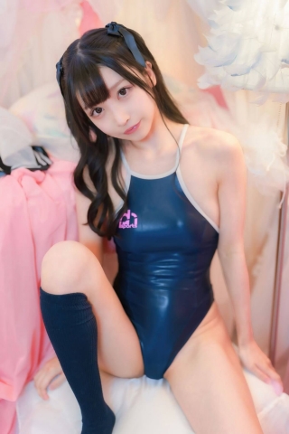 Beautiful girl cosplayers swimming suit School swimsuit036