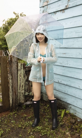 Mio Mizuminato Raincoat and Bikini001