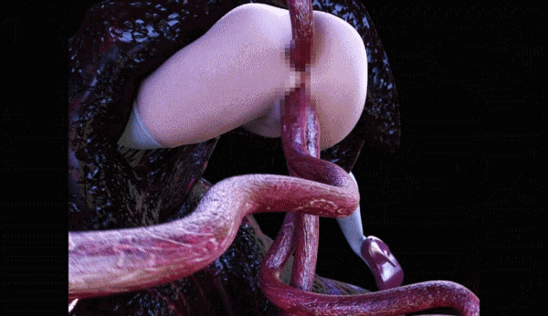 2次エロアニメ・3DCGの美女たちが触手に身体中をまさぐられ犯されるエロGIF画像14