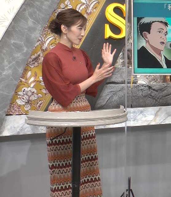 小澤陽子アナ　ピチピチなニットのおっぱいキャプ・エロ画像７
